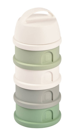 BEABA Pojemniki na mleko w proszku 4 komory cotton white/sage green