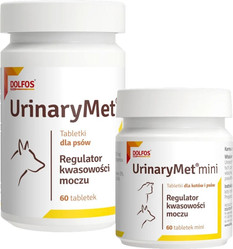 DOLFOS UrinaryMet Mini Regulator kwasowości moczu dla psów i kotów 60szt