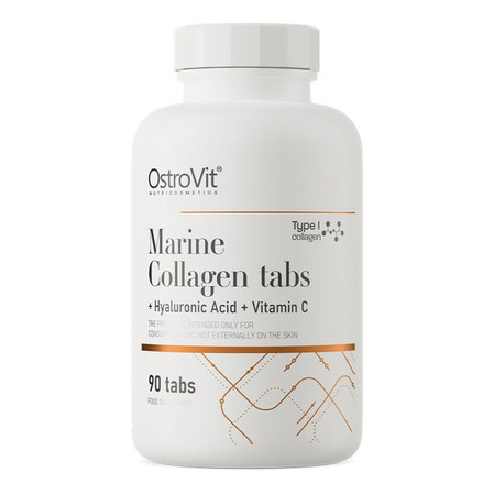  OSTROVIT Kolagen Morski + Kwas Hialuronowy + Witamina C (90 tabl.)