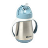BEABA Bidon niekapek ze słomką termiczny 250 ml Windy Blue