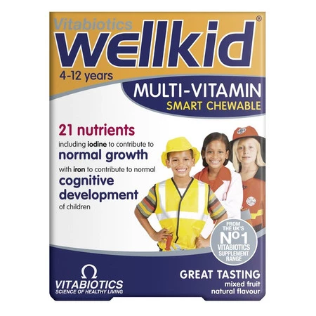 Wellkid Multi-Vitamin suplement diety dla dzieci 30 tabletek do żucia