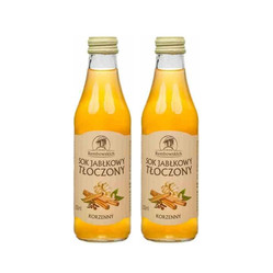 Zestaw: 2x Sok jabłkowy tłoczony korzenny 250 ml