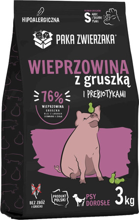 PAKA ZWIERZAKA Wieprzowina z Gruszką S bez zbóż 3kg