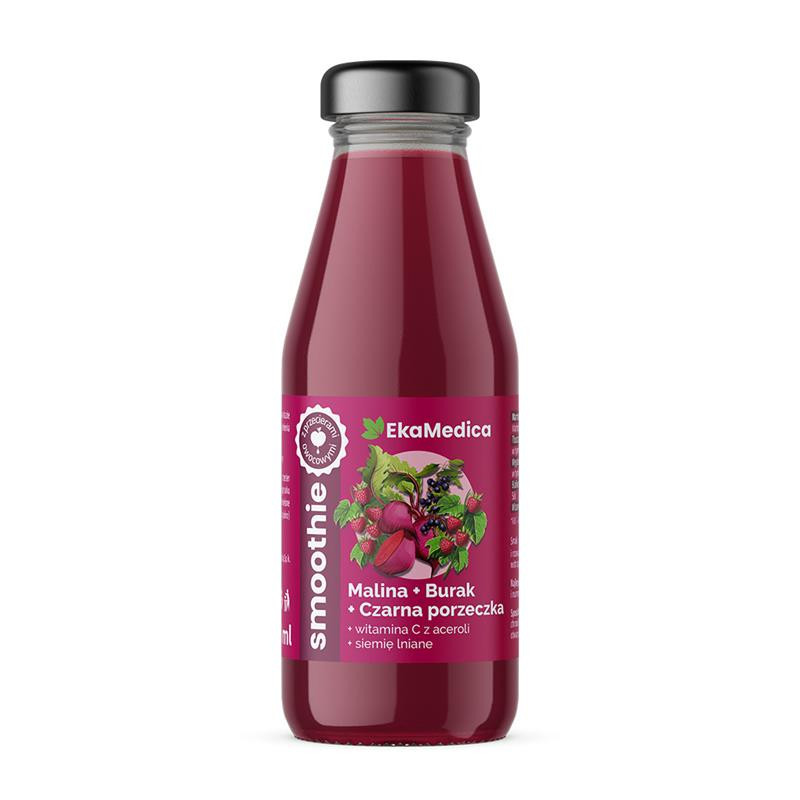 EkaMedica Smoothie malina-burak-czarna porzeczka 250ml - Nabea.pl