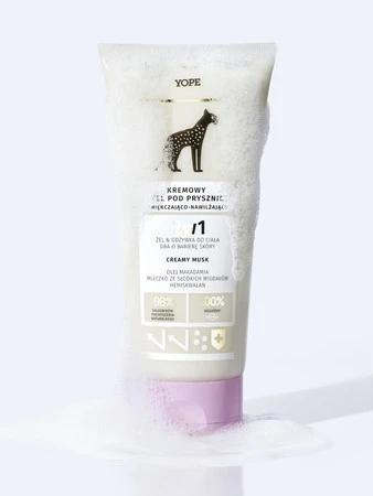 Yope - Zmiękczająco-nawilżający kremowy żel pod prysznic Creamy Musk 200ml