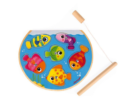 Janod Puzzle z magnesami Szybkie rybki z wędką
