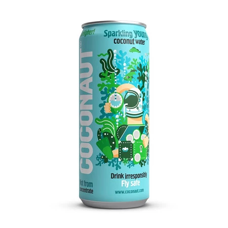 Woda gazowana z młodego kokosa Coconaut, 320ml