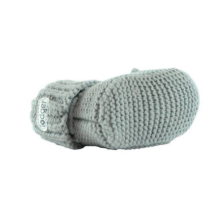 Lodger Buciki niechodki z wełny merino 100% miętowe Silk 0-6 m