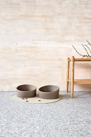 PALOPA Miska dla psa porcelanowa Cali taupe