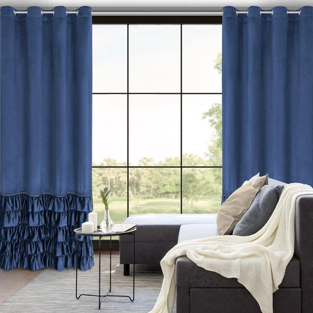 ZASŁONA GOTOWA CARLI 140 X 250 CM GRANATOWY