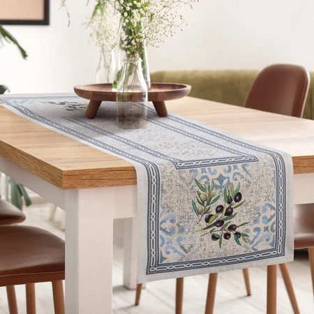 Obrus gobelinowy szerokość: 40 cm, długość: 100 cm, kolor: naturalny