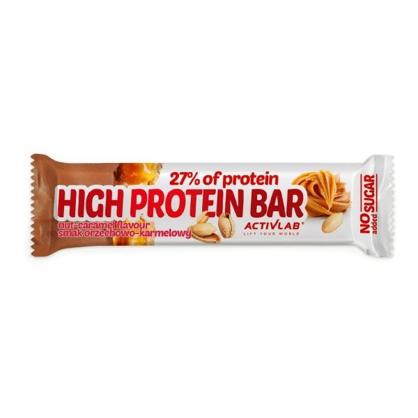 ACTIVLAB HIGH PROTEIN BAR 27% 49g CARAMEL-NUT - Nabea.pl