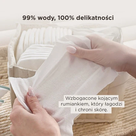 Kit & Kin, Chusteczki nawilżane dla dzieci, 60 szt.