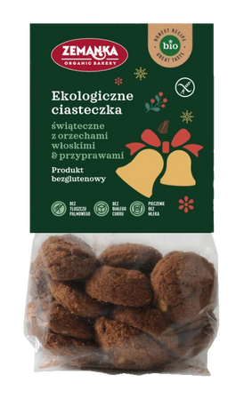 ZEMANKA (PRODUKT SEZONOWY) CIASTKA ŚWIĄTECZNE Z ORZECHAMI WŁOSKIMI I PRZYPRAWAMI KORZENNYMI BEZGLUTENOWE BIO 100 g