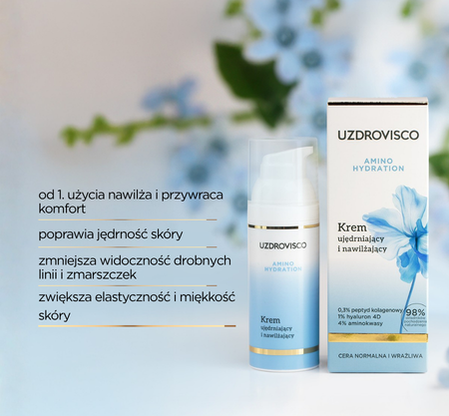 Uzdrovisco,Amino Hydration, Krem ujędrniający i nawilżający, 50 ml