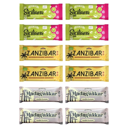 Zestaw mix smaków Zmiany Zmiany: 4x Baton Pistacjowy Z Malinami 