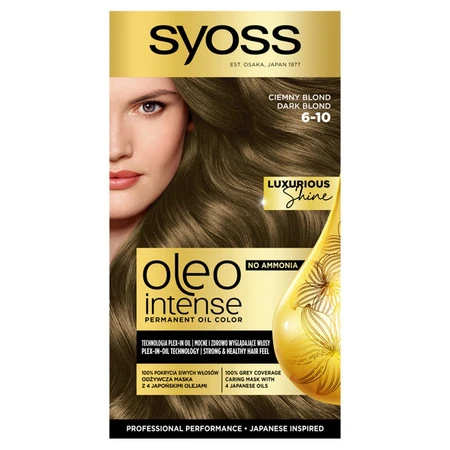 Oleo Intense farba do włosów trwale koloryzująca z olejkami 6-10 Ciemny Blond