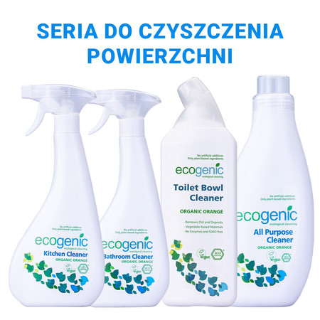 Ecogenic, Spray do czyszczenia powierzchni łazienkowych, Pomarańcza, 500 ml