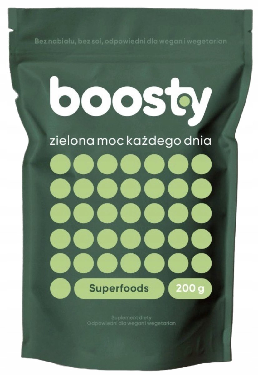 BOOSTY Zielona Moc Mieszanka Superfoods proszek 200 g - Nabea.pl