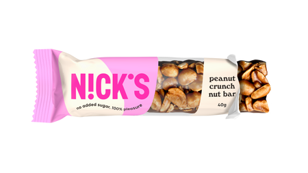 N!CK'S Nicks Nut Bar Peanut Crunch Baton migdałowy bez cukru 40g vegan