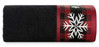Ręcznik świąteczny z żakardową bordiurą zdobioną haftem szerokość: 70 cm, długość: 140 cm, kolor: czarny