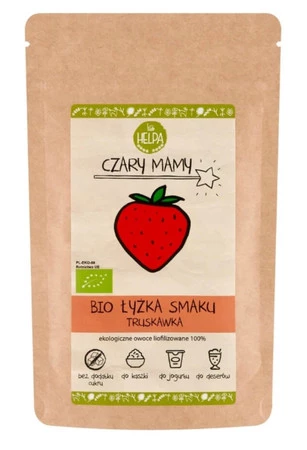 ŁYŻKA SMAKU TRUSKAWKA (LIOFILIZOWANA SPROSZKOWANA TRUSKAWKA)  BIO 40 g - HELPA