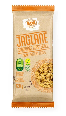 Ciasteczka jaglane z orzechami + chia bez GMO 120 g
