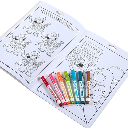 Crayola Kolorowanka dla dzieci z łamigłówkami i flamastrami Lilo i Stitch 3+