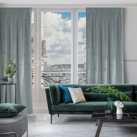 ZASŁONA GOTOWA D91 ROSA NA TAŚMIE 135 X 300 CM SREBRNY