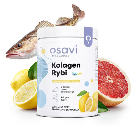 Osavi Kolagen Rybi z Dzikiego Dorsza 360 g, smak cytryna