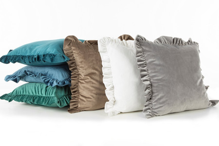 POSZEWKA VELVET 25 45 X 45 CM BORDOWY