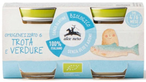 4 mc KREM Z PSTRĄGIEM I WARZYWAMI BEZGLUTENOWY BIO (2 x 80 g) 160 g - ALCE NERO - Nabea.pl