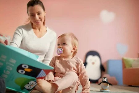 AVENT SCF080/06 Smoczek Ultra Air Animals 0-6M dziewczynka ptaszek/pingwin