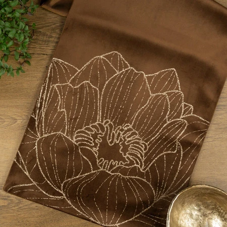 OBRUS BLINK 13 35 X 180 CM BRĄZOWY