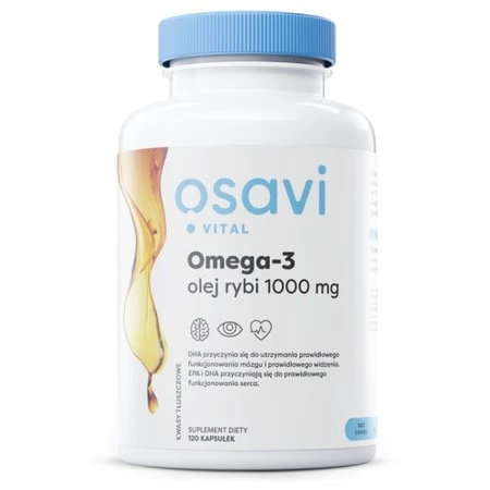 Osavi Omega-3 Olej Rybi Molecularly Distilled, 1000mg, 120 żelek