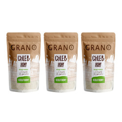 Zestaw: 3x Grano Mieszanka piekarnicza bezglutenowa Chleb jasny 500 g