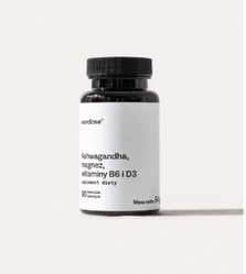 Sundose Ashwagandha, magnez, witaminy B6 i D3