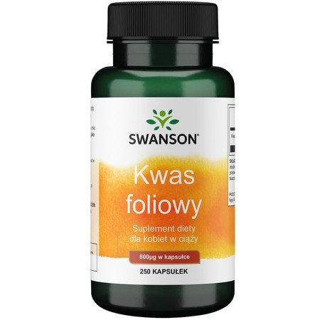 Swanson Kwas Foliowy 800 Mcg 250 K