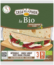 Casa Della Piada Piadina pszenna pełnoziarnista BIO 225 g (3 szt) KRÓTKA DATA 2026-10-19