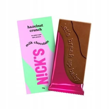 N!CK'S Nicks Czekolada mleczna z orzechami laskowymi 75g
