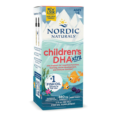 Nordic Naturals Children's DHA Xtra 880mg krople z kwasami Omega-3 dla dzieci smak jagoda