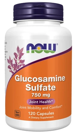 NOW FOODS Glucosamine Sulfate - Siarczan Glukozaminy 750 mg (120 kaps.)