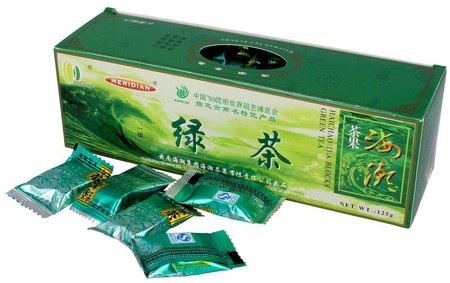 Meridian Herbata Zielona Prasowana W Kostkach 125g