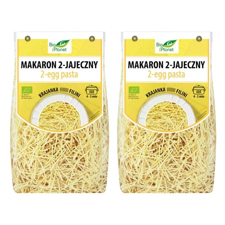 Zestaw 2x MAKARON (2-JAJECZNY) KRAJANKA BIO 250 g - BIO PLANET