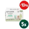 Zestaw: 5x Kit and Kin, Biodegradowalne Pieluszki Jednorazowe 2 Midi (4-8kg), Myszka/Panda, 38 szt.