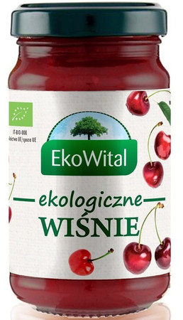 Ekowital Mus wiśniowy bez dodatku cukru BIO 250 g