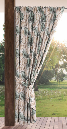 Zasłona gotowa Garden 7 na Taśmie 155 x 200 cm, Beżowy