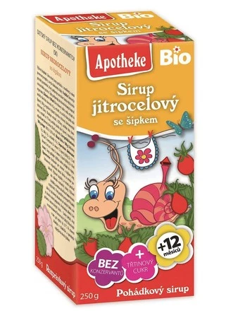 SYROP DLA DZIECI Z BABKI LANCETOWATEJ I DZIKIEJ RÓŻY BIO 250 g - APOTHEKE