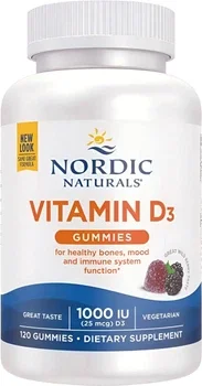 Nordic Naturals Vitamin D3 Gummies 1000 IU witamina D3120 żelek smak owoce leśne