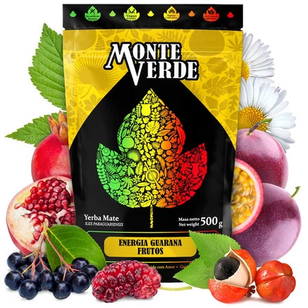 Yerba Mate Monte Verde Energia Guarana Frutos 500 g